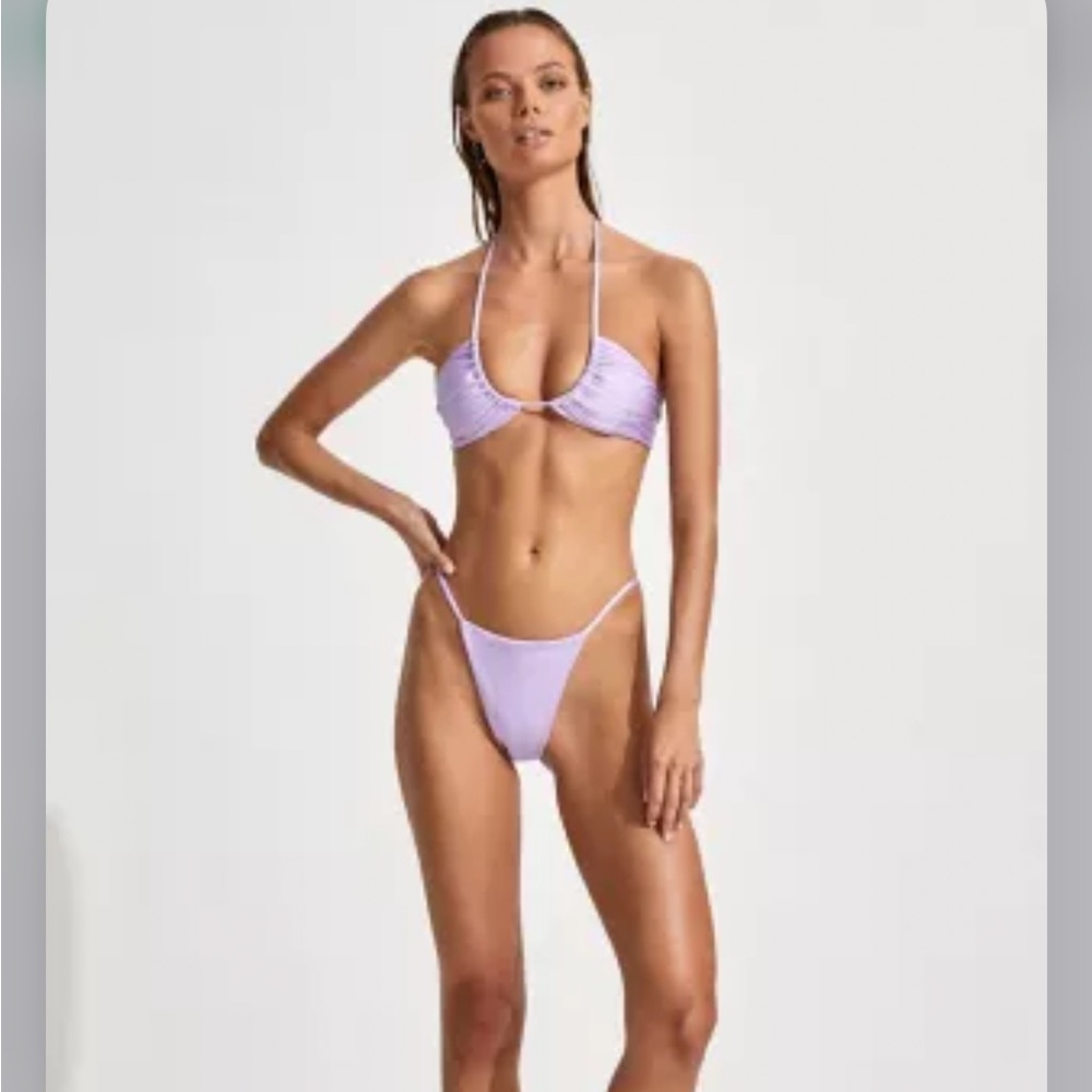 NEW Sylk swim green Maria top and Carlos string bottom medium